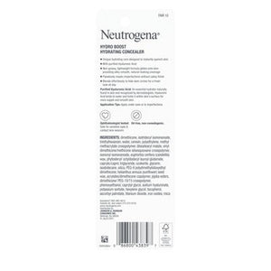 Neutrogena Hydro Boost Hydrating Concealer Stick; Hyaluronic Acid 10 Fair 0.12oz - New