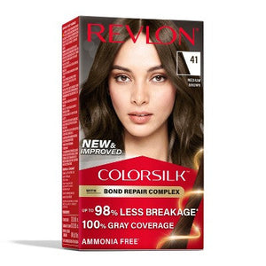 Revlon ColorSilk Permanent Hair Color with Bond Repair Complex 41 Medium Brown 4.4 fl oz