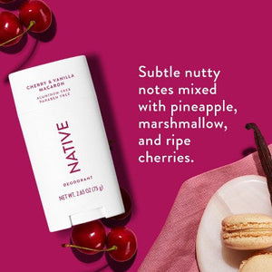 Native Solid Deodorant for Women & Men Cherry Vanilla Macaron 2.65oz