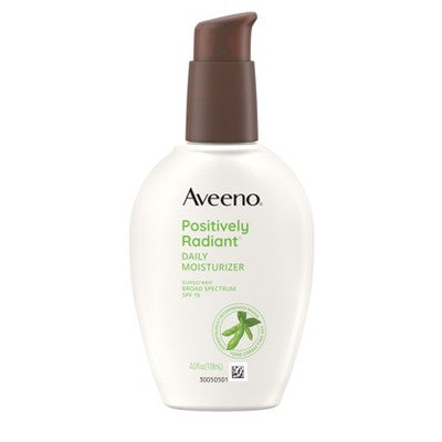 Aveeno Positively Radiant Daily Face Moisturizer SPF 15 4oz Imperfect Box
