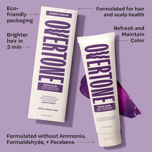 Overtone Royal Plum Daily Conditioner - Semi-Permanent Purple Hair Color
