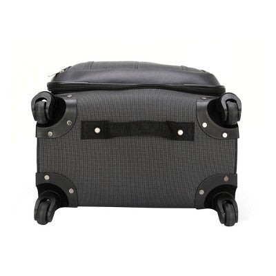 Skyline 24" Medium Checked Softside Luggage Spinner Suitcase Zip Closure