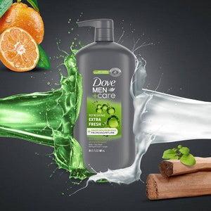 Dove Men+Care Extra Fresh Refreshing Body & Face Wash Pump 30 fl oz