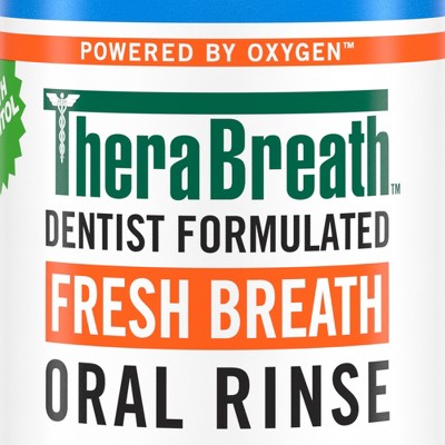 TheraBreath Fresh Breath Mouthwash Alcohol Free Icy Mint 16 fl oz