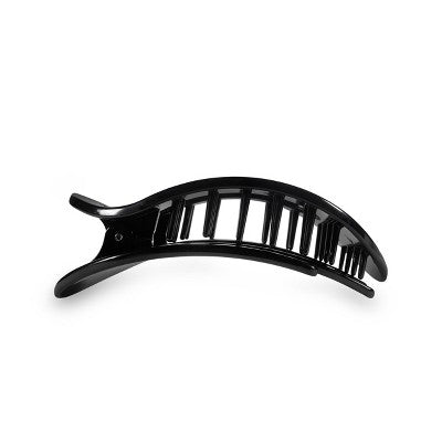 Teleties Medium Flat Round Hair Clip Jet Black