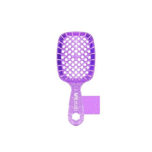 UNbrush Mini Glitter Detangling Hair Brush Amethyst Lavender