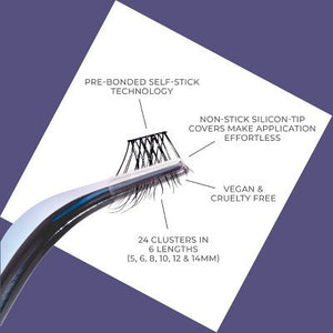 KISS Products imPRESS Long Lasting Press-On Self Adhesive False Eyelashes Demi Wispy 25ct - Imperfect Box