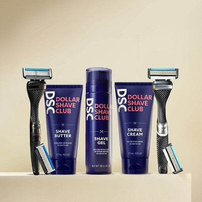 Dollar Shave Club 6-Blade Razor Refill Compatible with 4 and 6 Blade Handles 4ct Trial Size