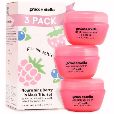 Grace-&-Stella-Nourishing-Berry-Lip-Mask-0.7oz/3ct-New-Lip-Balms