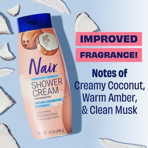 Nair Hair Removal Cream Coconut Oil 12oz - Imperfect Container