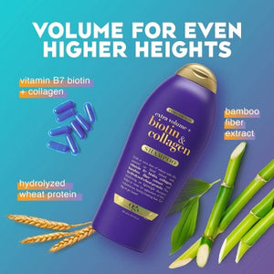 OGX Extra Strength Biotin and Collagen Shampoo 25.4 fl oz Imperfect Container