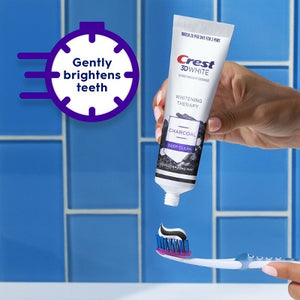 Crest 3D Whitening Therapy Charcoal Toothpaste 4.6oz 2-Pack Imperfect Box