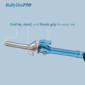BaBylissPRO Nano Titanium 1.5" Spring Curling Iron Blue - Imperfect Box