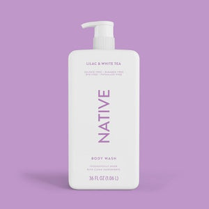 Native Body Wash Lilac & White Tea 36 fl oz - Imperfect Container