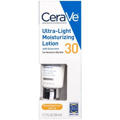 CeraVe Ultra-Light Face Lotion Moisturizer SPF 30 1.7oz - Imperfect Box