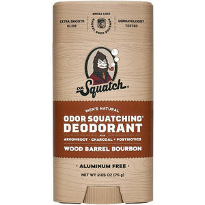 Dr. Squatch Men's Natural Solid Deodorant Wood Barrel Bourbon 2.65oz