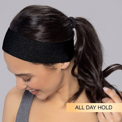 Scunci No Damage Stretch Fabric Headbands Black 5pcs