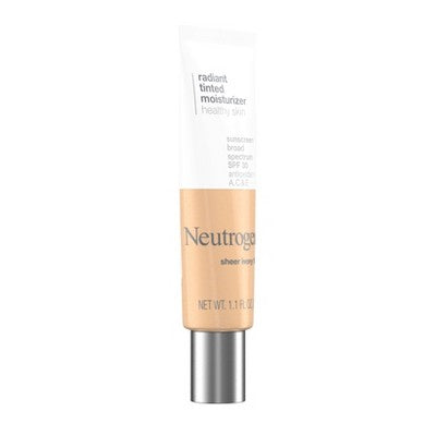 Neutrogena Healthy Skin Radiant Tinted Facial Lightweight Moisturizer with Vitamins A, C, & E, SPF 25 Sheer Fair 20 1.1 fl oz - Imperfect Container