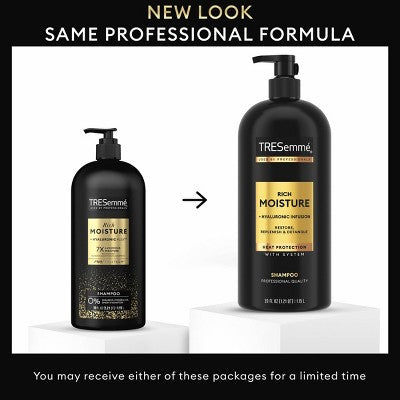 Tresemme Rich Moisture Hydrating Shampoo with Pump for Dry Hair 39 fl oz