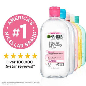 Garnier Micellar Water Hydrating Facial Cleanser & Makeup Remover Basic Cleansing 23.7 fl oz - New