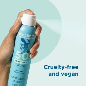 Blue Lizard Sensitive Mineral Sunscreen Spray SPF 50+ 5 oz - Imperfect Container