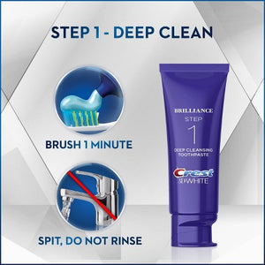 Crest 3D White Brilliance Toothpaste and Whitening Gel System 4.0oz and 2.3oz - Imperfect Box