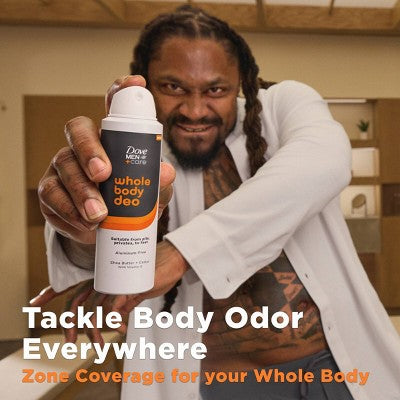 Dove Men+Care Whole Body Deodorant Spray Marine + Blue Cypress 4oz - Imperfect Container