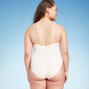 Women's Crepe Belted V-Neck One Piece Swimsuit - Shade & Shore
