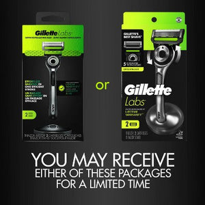 Gillette Labs Exfoliating Bar Razor + 2 Razor Blade Refills - Missing Box