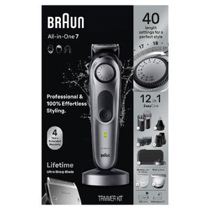 Braun Series 7 AiO7440 Rechargeable 12-in-1 Body, Beard & Hair Trimmer