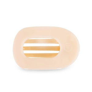 Teleties Medium Flat Round Hair Clip Almond Beige