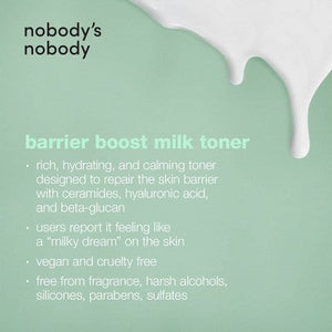 nobody's nobody Barrier Boost Milk Toner 4.73 fl oz - Imperfect Container