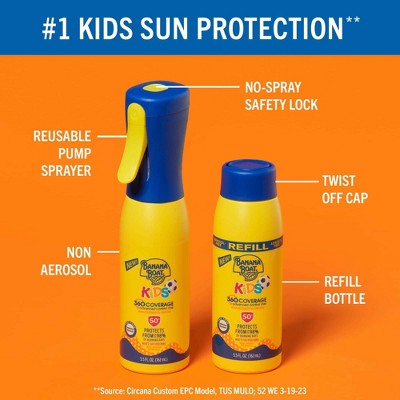 Banana Boat Kids 360 Coverage Advanced Control Mist Sunscreen Sprayer SPF 50 5.5 fl oz