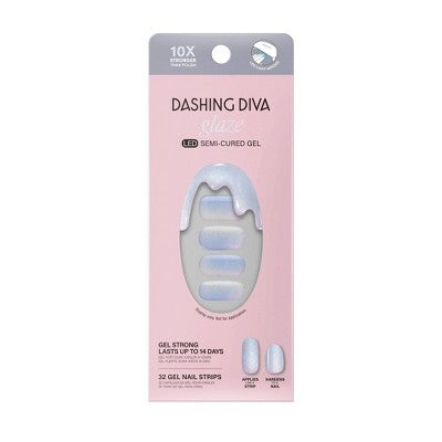 Dashing Diva Glaze Semi-Cured Gel Nail Polish Strips Baila con Fuego 32ct