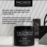 Pacinos Matte Clay 4oz - Strong Hold Texturizing Hair Clay
