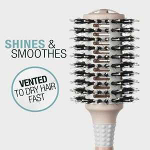 Conair Ceramic Wood Vented Boar Bristle Round Hair Brush Large Barrel