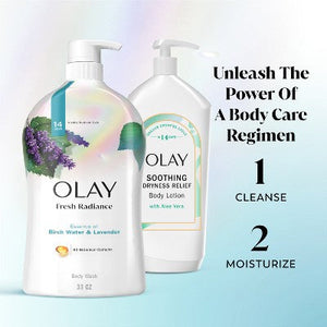Olay Fresh Outlast Body Wash Birch Water & Lavender 33 fl oz