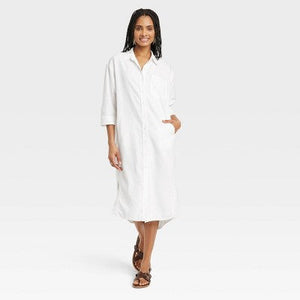 Women's 3/4 Sleeveidi Shirtdress - Universal Thread