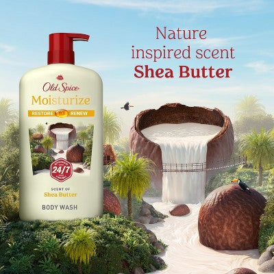 Old Spice Men's Body Wash Moisturize with Shea Butter 30 fl oz