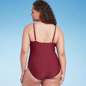 Women's Shirred Balconette Underwire One Piece Swimsuit - Shade & Shore