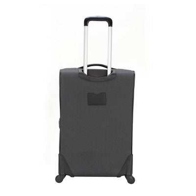 Skyline 24" Medium Checked Softside Luggage Spinner Suitcase Zip Closure