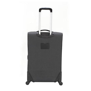Skyline 24" Medium Checked Softside Luggage Spinner Suitcase Zip Closure