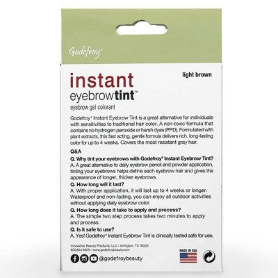 Godefroy Instant Eyebrow Tint Application Kit Light Brown 3ct