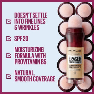 Maybelline Instant Age Rewind Treatment Foundation SPF 18 120 Creamy Ivory 0.68 fl oz - New
