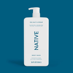 Native Body Wash Sea Salt & Cedar with Pump 36 fl oz