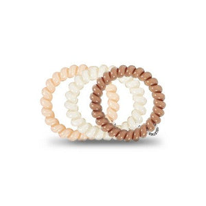 TELETIES For the Love of Nudes Large Hair Ties - 3pc - Beige