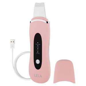 Spa Sciences LELA Ultrasonic Skin Scrubber Spatula Pink Imperfect Box
