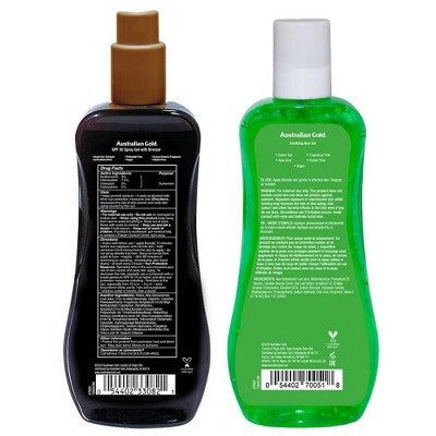 Australian Gold SPF 15 Spray Gel with Bronzer & Soothing Aloe 2ct/16 fl oz