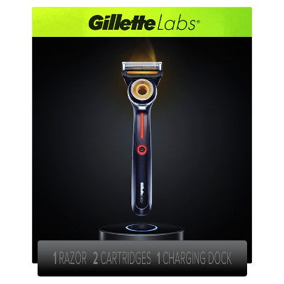 Gillette-Labs-Heated-Razor-with-2-Razor-Blade-Refills-&-Charging-Dock-Starter-Kit-4ct-Imperfect-Box-Razors-&-Razor-Blades