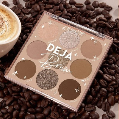 ColourPop 9-Pan Eyeshadow Makeup Palette Deja Brew 0.3oz - Imperfect Box